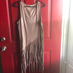 Designer fringe tank top